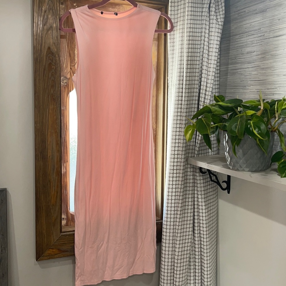 Pink midi dress
